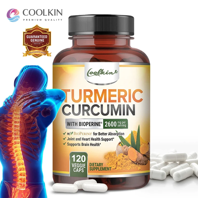 Turmeric Curcumin Capsule - ملحق الكركمين بالفلفل الأسود 2600 ملغ