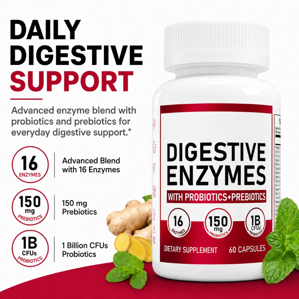 Digestive Enzyme Blend - إنزيمات هاضمة مع 1 مليار وحدة