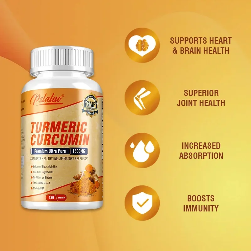 Turmeric Curcumin Capsule - الكركم - مضاد للأكسدة، يدعم صحة