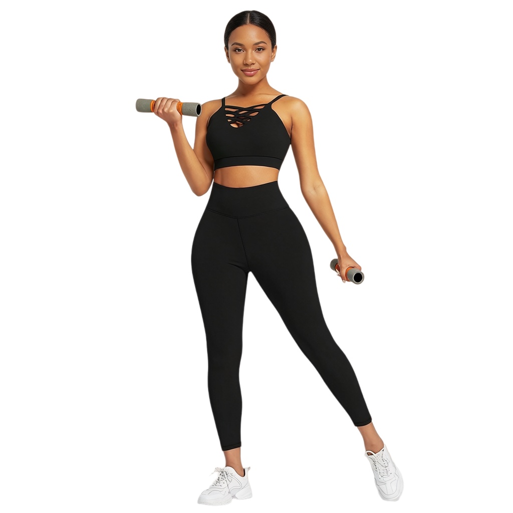طقم يوجا نسائي من 3 قطع - هودي - مراجعة Fitness & Nutrition Lab وسعره