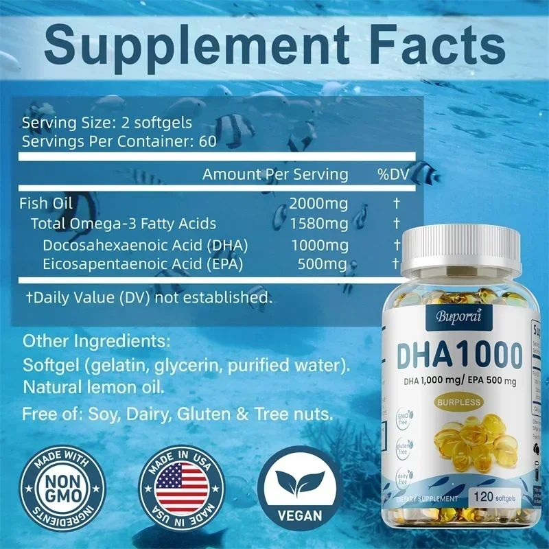 مكملات أوميغا 3 لزيت السمك DHA - مراجعة Omega 3 Fish Oil وسعره