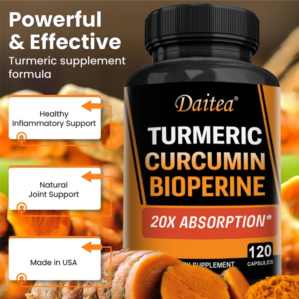 كبسولات الكركم - مع بيوبيرين،  - مراجعة Turmeric Curcumin Capsule وسعره