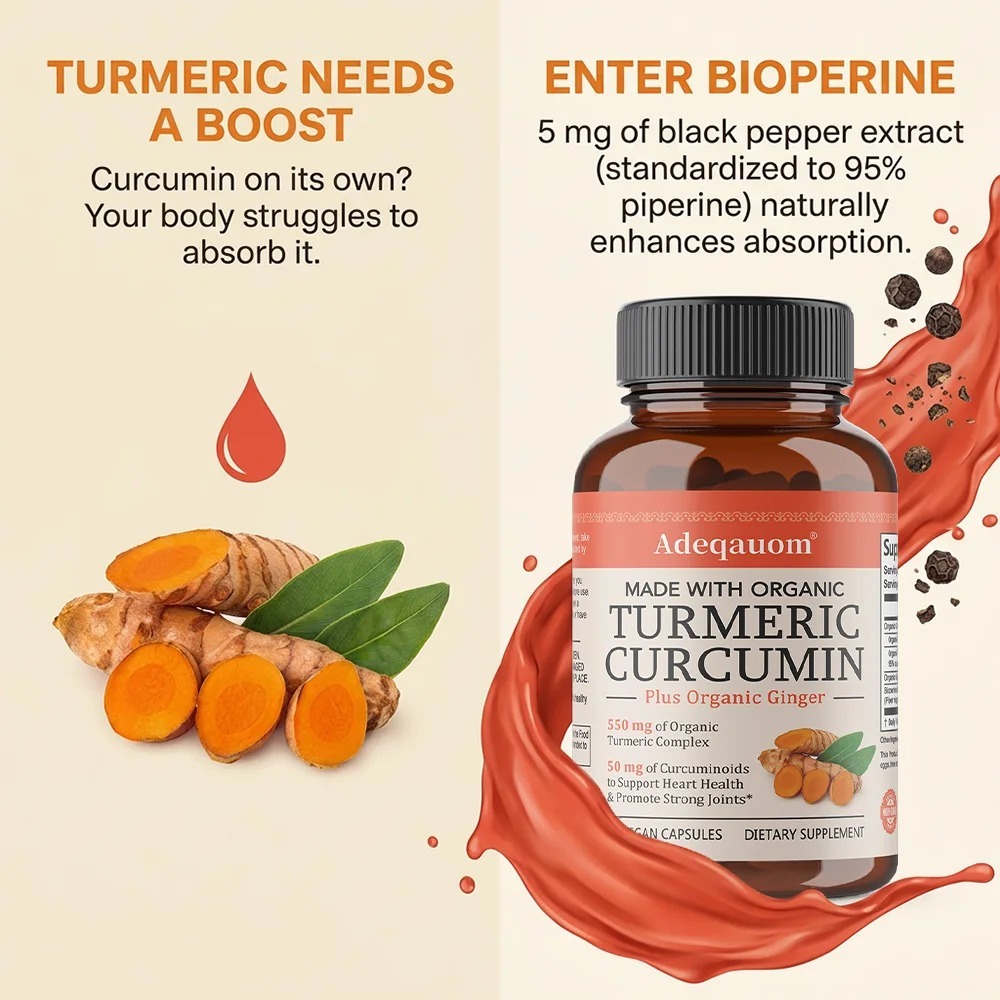مكمل الكركمين مع الفلفل الأسود - مراجعة Turmeric Curcumin Capsule وسعره