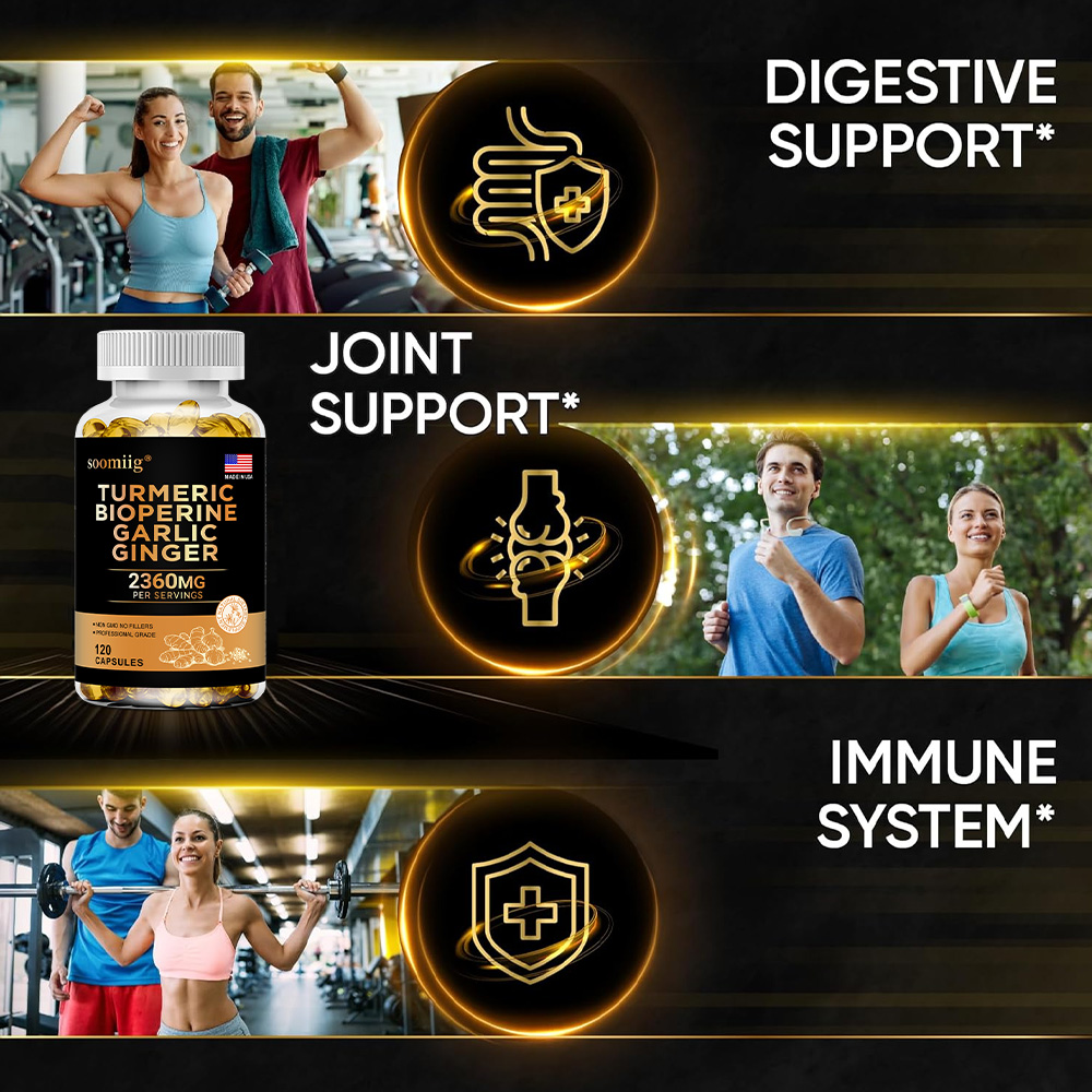 مكمل الزنجبيل الكركم مع الثوم  - مراجعة Turmeric Curcumin Capsule وسعره